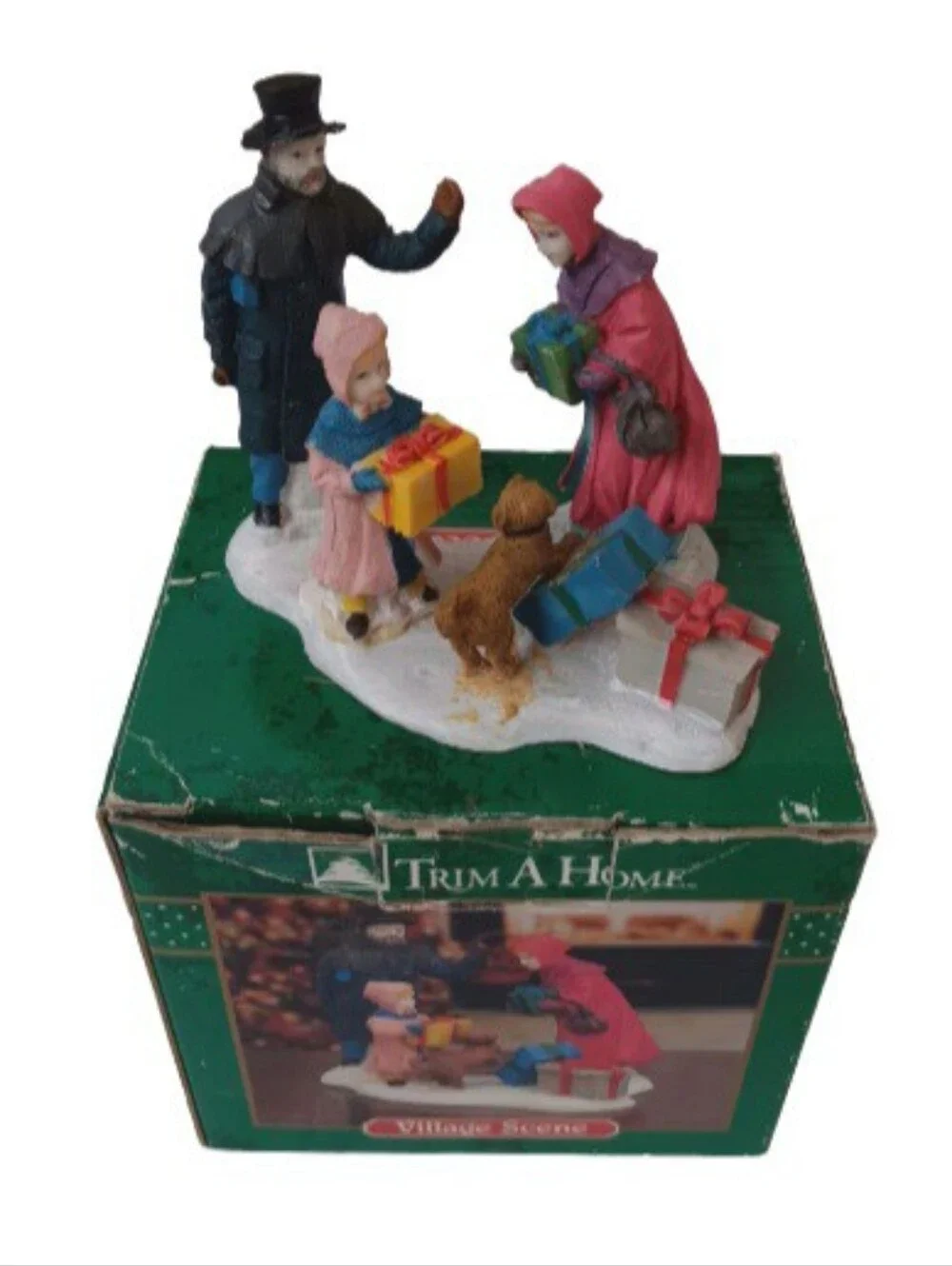 Vintage Trim A Home Family Christmas Village Figurine | Gifts | Dog
